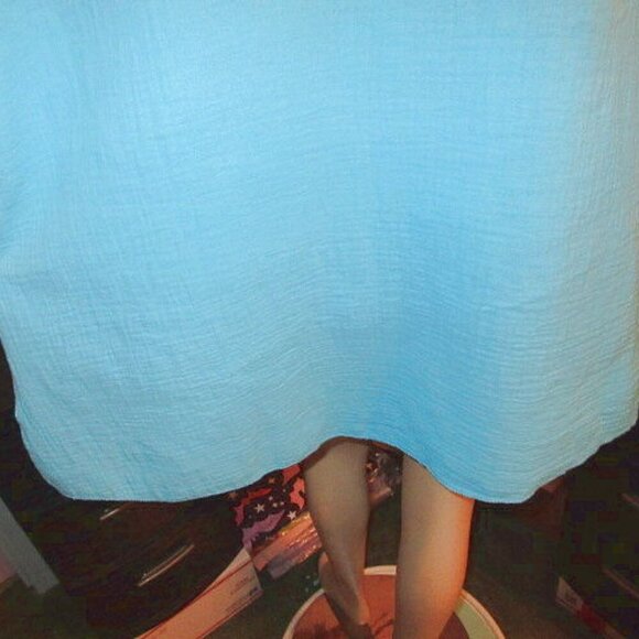 Lulu B Gauze Asymmetrical Top Size XL TunicTank Sleeveless Lagenlook Coastal NWT - Picture 9 of 11